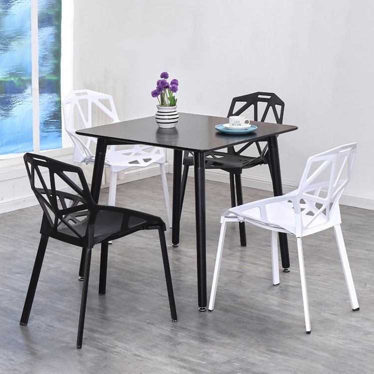 Contemporary Kitchen Plastic Armless Dining chair Cross Back Side Chair for Home Use Clearhalo ' kitchen&dining_furn' 'Dining Chairs' 'Dining Tables & Seating' 'dining_chair' 'furn' 'furn_dining_chair' 'Furniture' 'furniture_dining_chair' 'Kitchen & Dining Furniture' 'kitchen' 1200x1200_a956ff4b-773d-4aa4-9d3e-b4535d11769a