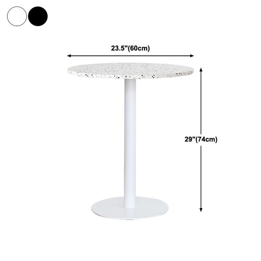 Industrial Style Dining Table Stone Pedestal Dining Site Table for Dining Room Clearhalo ' dining_table' 'Dining Tables & Seating' 'Dining Tables' 'furn' 'furn_dining_table' 'Furniture' 'furniture_dining_table' 'Kitchen & Dining Furniture' 'kitchen&dining_furn' 'kitchen' 'kitchen_dining_table' 1200x1200_a9571f82-d2dc-4322-a3cd-28e9209ccfc1