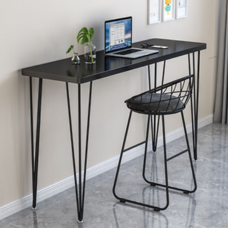 Wood Bar Dining Table Modern Rectangle Bar Table with Four Legs base for Dining Room Clearhalo 'Bar Furniture' 'Bar Tables' 'bar_tables' 'furn' 'furn_bar_tables' 'Furniture' 'furniture_bar_tables' 'Kitchen & Dining Furniture' 1200x1200_a95755ee-1ca3-47a7-a3cf-3227c4297ef6