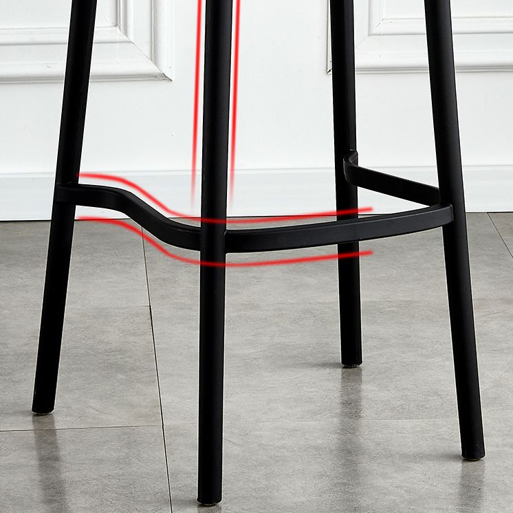 Square Plastic Modern Bar Stool Footrest Low Back Counter Stool for Coffee Shop Clearhalo 'Bar Furniture' 'Bar Stools' 'bar_stools' 'furniture_bar_stools' 'Kitchen & Dining Furniture' 'kitchen&dining_furn' 'kitchen' 'kitchen_furn' Furniture' 1200x1200_a957e203-0225-4239-a12f-a84441d1156d