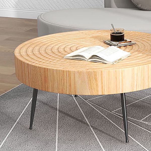 Contemporary Cocktail Table Round Solid Wood Coffee Cocktail Table Clearhalo 'Coffee & Accent Tables' 'Coffee Tables' 'coffee_tables' 'furn' 'furn_coffee_tables' 'Furniture' 'Living Room Furniture' 1200x1200_a95a1f22-f471-4f22-9ef9-4c84a661a005