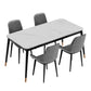 Glam Style Stone Dining Table 4 Metal Legs Table Home Rectangle Dining Table Clearhalo 'Dining Tables & Seating' 'Dining Tables' 'dining_table' 'furn' 'furn_dining_table' 'Furniture' 'furniture_dining_table' 'Kitchen & Dining Furniture' 1200x1200_a95c7715-b074-4674-9aae-52d0c782307e