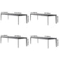 Simplicity Sintered Stone Dining Table Rectangular Table with Metallic Four-leg Clearhalo ' dining_table' 'Dining Tables & Seating' 'Dining Tables' 'Furniture' 'furniture_dining_table' 'Kitchen & Dining Furniture' 'kitchen&dining_furn' 'kitchen' 'kitchen_dining_table' 1200x1200_a95c978e-5d2a-4eef-8d4b-8c5b7f5012e1