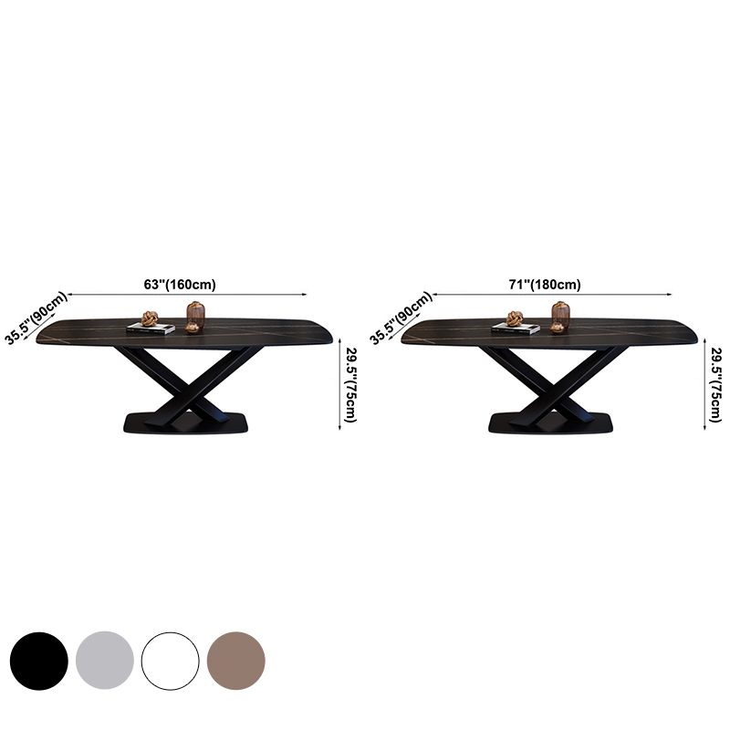 Rectangle Luxury Dining Table Four-Color Fixed Table with Sintered Stone Clearhalo ' dining_table' 'Dining Tables & Seating' 'Dining Tables' 'furn' 'furn_dining_table' 'Furniture' 'furniture_dining_table' 'Kitchen & Dining Furniture' 'kitchen&dining_furn' 'kitchen' 'kitchen_dining_table' 1200x1200_a95cc061-bbf6-463b-94ea-e5c688ebbc64