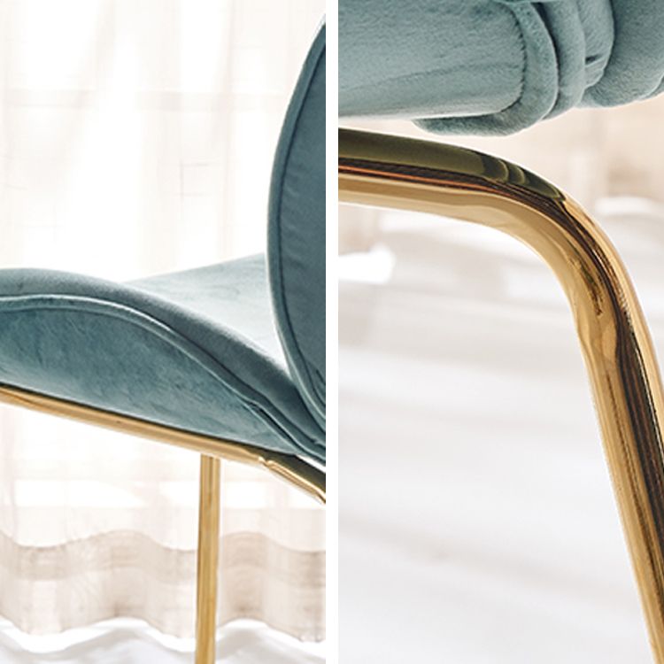 Flannel Scandinavian Bedroom Side Chair Parsons Matte Finish Dining Chair with Gold Legs Clearhalo ' kitchen&dining_furn' 'Dining Chairs' 'Dining Tables & Seating' 'dining_chair' 'furn' 'furn_dining_chair' 'Furniture' 'furniture_dining_chair' 'Kitchen & Dining Furniture' 'kitchen' 1200x1200_a95e2840-deb5-4ee2-aa7e-64b8a2272baa