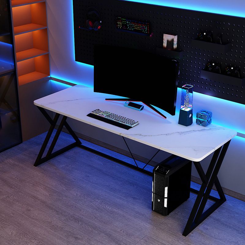 Modern Gaming Desk Stone Sled Base Computer Desk , 23.62-inch Tall ...