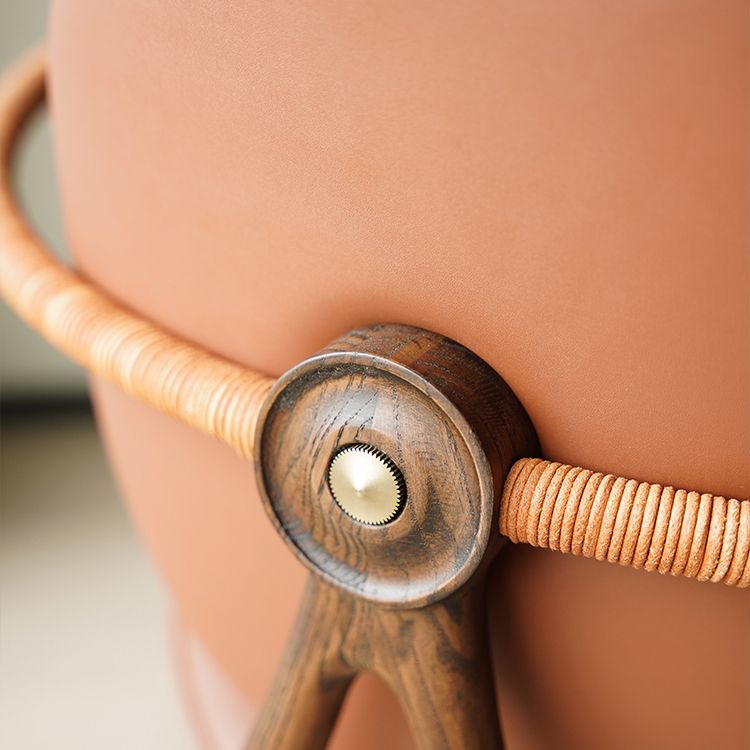 Contemporary Home Dining Chair Leather Upholstered Arm Chair