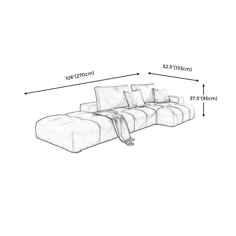 American Traditional Faux Leather Cushions Sectionals 37.4"High Square Arm Sofa,Dark Brown Clearhalo 'furn' 'furn_sectionals' 'Furniture' 'furniture_sectionals' 'kitchen' 'kitchen_sectionals' 'Living Room Furniture' 'Sectionals' 1200x1200_a9602046-70b3-4cc0-8a43-8f62ff26f67b