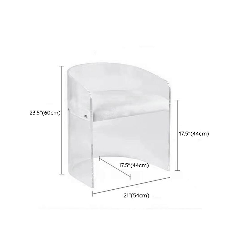 Modern Simple Arm stoel Plastic frame Dineerstoel voor woonkamer