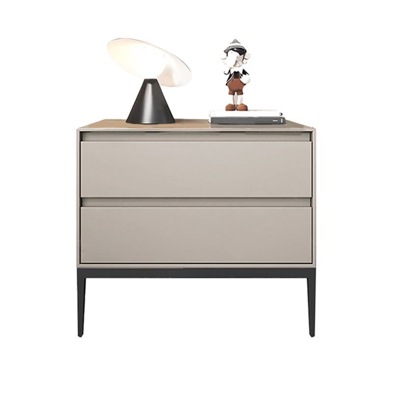 Table de nuit en bois armoire au chevet contemporain avec 2 tiroirs