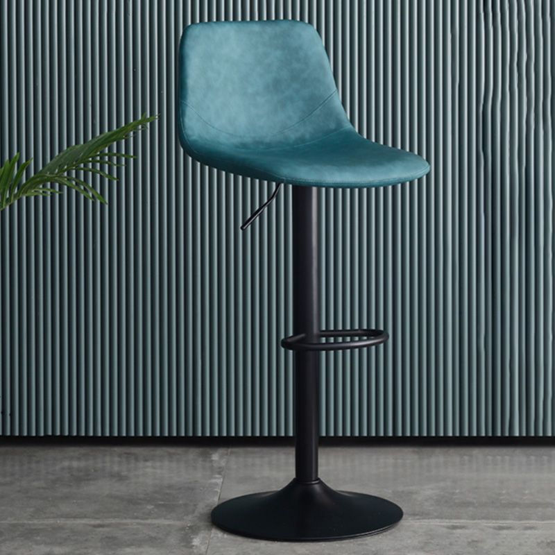 Adjustable Swivel Modern Bar Stool PU Upholstery Footrest Backrest Indoor Stool Clearhalo 'Bar Furniture' 'Bar Stools' 'bar_stools' 'furn' 'furn_bar_stools' 'furniture_bar_stools' 'Kitchen & Dining Furniture' 'kitchen&dining_furn' 'kitchen' 'kitchen_furn' Furniture' 1200x1200_a9609399-5b9c-450e-b8c3-d44c5b539429