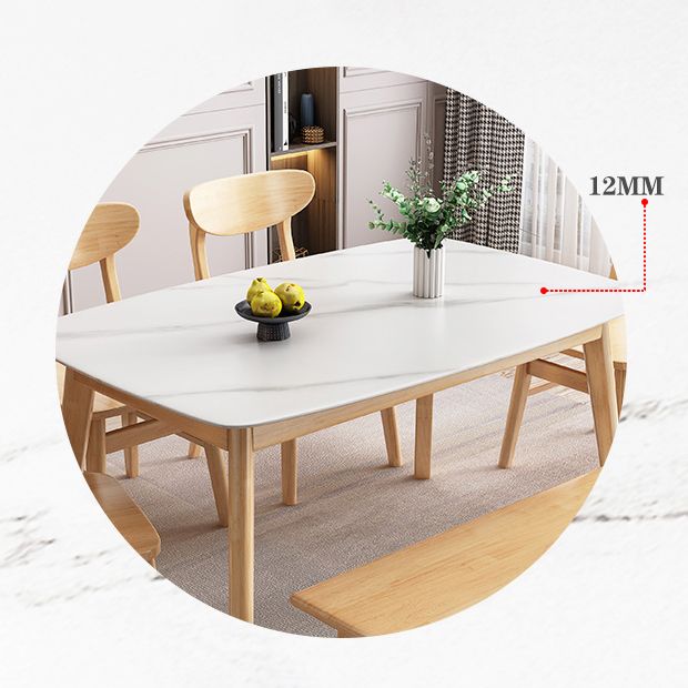 Stone Dining Room Collection Contemporary Rectangle Dining Table for Kitchen Home Clearhalo ' dining_table' 'Dining Tables & Seating' 'Dining Tables' 'furn' 'furn_dining_table' 'Furniture' 'furniture_dining_table' 'Kitchen & Dining Furniture' 'kitchen&dining_furn' 'kitchen' 'kitchen_dining_table' 1200x1200_a9613bef-1645-4627-be84-a7da90d25622