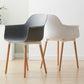 Scandinavian Dining Arm Chairs Plastic Armchairs with Wood Legs (Set of 4) Clearhalo ' kitchen&dining_furn' 'Dining Chairs' 'Dining Tables & Seating' 'dining_chair' 'Furniture' 'furniture_dining_chair' 'Kitchen & Dining Furniture' 'kitchen' 1200x1200_a9625b5b-a933-4d3f-850b-0bce1573664f