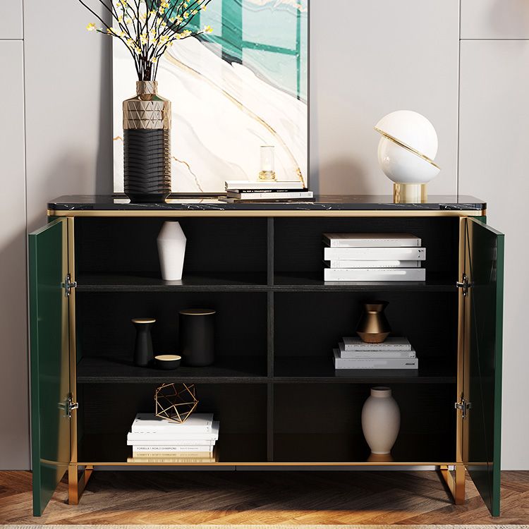 Modern & Contemporary Side Board Stone Credenza with Cabinets Clearhalo 'buffet_sideboard' 'Buffets & Sideboards' 'furn' 'furn_buffet_sideboard' 'Furniture' 'Kitchen & Dining Furniture' 1200x1200_a9633555-6b2e-472a-b3cf-6c17906042f8