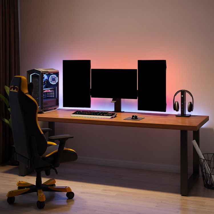 Modern Style Office Desk Rectangle Solid Wood Desk for Home Use Clearhalo 'Furniture' 'furniture_office_desk' 'Office Desks' 'Office Furniture' 'office_desk' 1200x1200_a9639f8d-507c-44c7-ad57-d668befe8f92