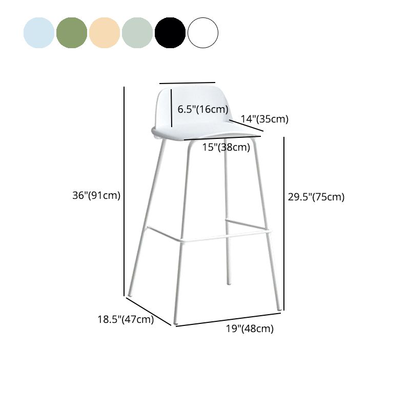 Industrial Style Bar-stool PP Seat Counter Stool for Kitchen Bar Clearhalo 'Bar Furniture' 'Bar Stools' 'bar_stools' 'furn' 'furn_bar_stools' 'furniture_bar_stools' 'Kitchen & Dining Furniture' 'kitchen&dining_furn' 'kitchen' 'kitchen_furn' Furniture' 1200x1200_a963ac65-4f25-434a-9819-a2d47173161b