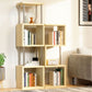 11.81" Wide Engineered Wood Geometric Bookcase Contemporary Metal and Wood Bookcase Clearhalo 'Bookcases' 'furn' 'furn_bookcases' 'Furniture' 'Office Furniture' 1200x1200_a9670fd0-9e4c-4c91-aaeb-8993ebd8318c