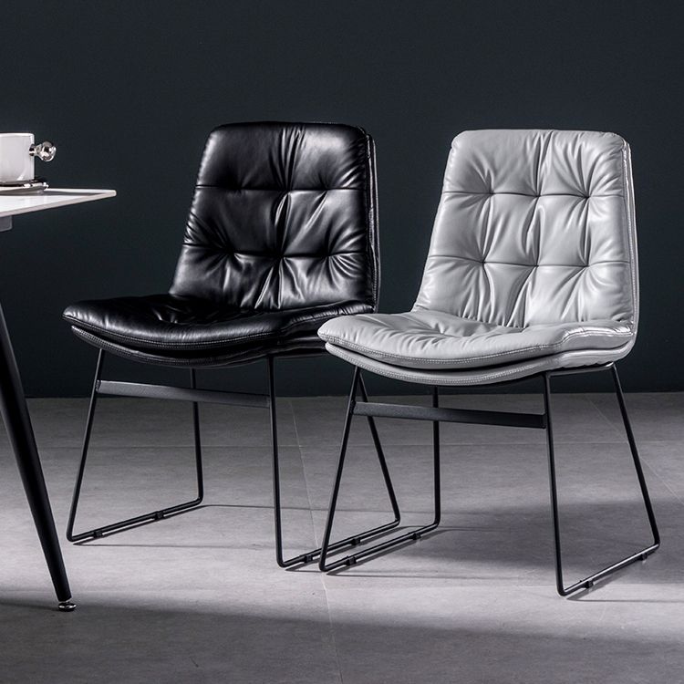 Contemporary Chair Dining Armless Chairs with Metal Legs for Kitchen Clearhalo ' kitchen&dining_furn' 'Dining Chairs' 'Dining Tables & Seating' 'dining_chair' 'furn' 'furn_dining_chair' 'Furniture' 'furniture_dining_chair' 'Kitchen & Dining Furniture' 'kitchen' 1200x1200_a9677182-a151-4892-a8a2-825357be5520