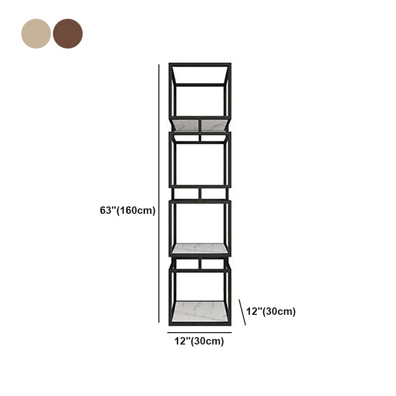 Industrial Metal Open Back Bookshelf Vertical Bookshelf for Living Room Clearhalo 'Bookcases' 'furn' 'furn_bookcases' 'Furniture' 'furniture_bookcases' 'kitchen' 'kitchen_bookcases' 'Living Room Furniture' 'Office Furniture' 1200x1200_a967c210-dfe6-4e16-ae8f-cdee9995aa55