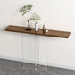 Tableau de console de rectangle en bois massif 29.53 pouces de haut table de l'extrémité avec jambe acrylique