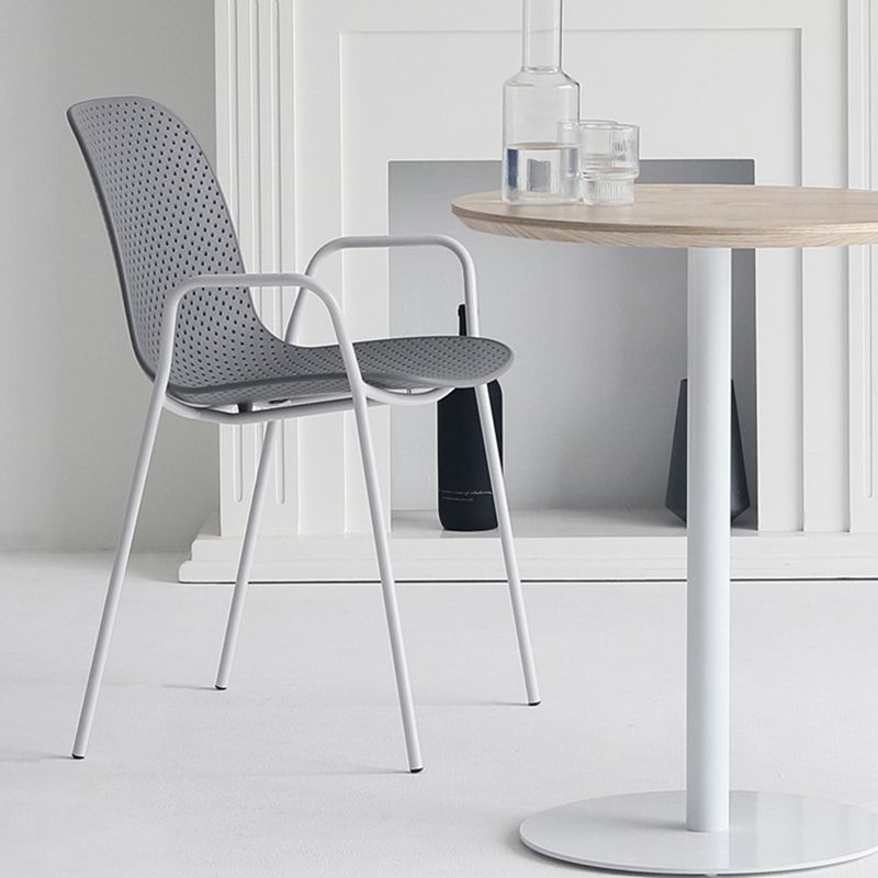 Industrial Style Metal Chair Dining Armless Chairs for Kitchen Clearhalo 'Dining Chairs' 'Dining Tables & Seating' 'dining_chair' 'furn' 'furn_dining_chair' 'Furniture' 'furniture_dining_chair' 'Kitchen & Dining Furniture' 1200x1200_a969cf9a-ed6e-4387-b84c-700db82abe57