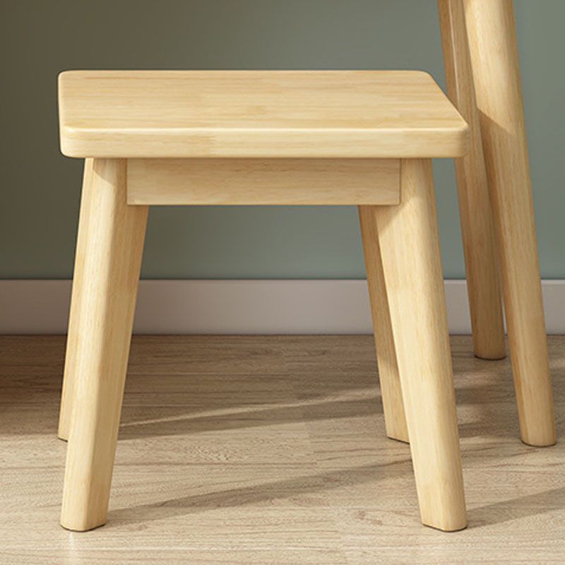 Set di vanità in legno con sgabelli e specchio 4 cassetti comò moderno stile