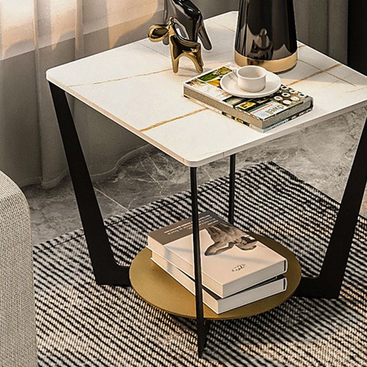 Industrial Accent Table Nightstand Lower Shelf Night Table for Bedroom Clearhalo 'Bedroom Furniture' 'furn' 'furn_night_stand' 'Furniture' 'night_stand' 'Nightstands' 1200x1200_a96c497d-8bf9-48e8-b2a5-493b2e7d1594