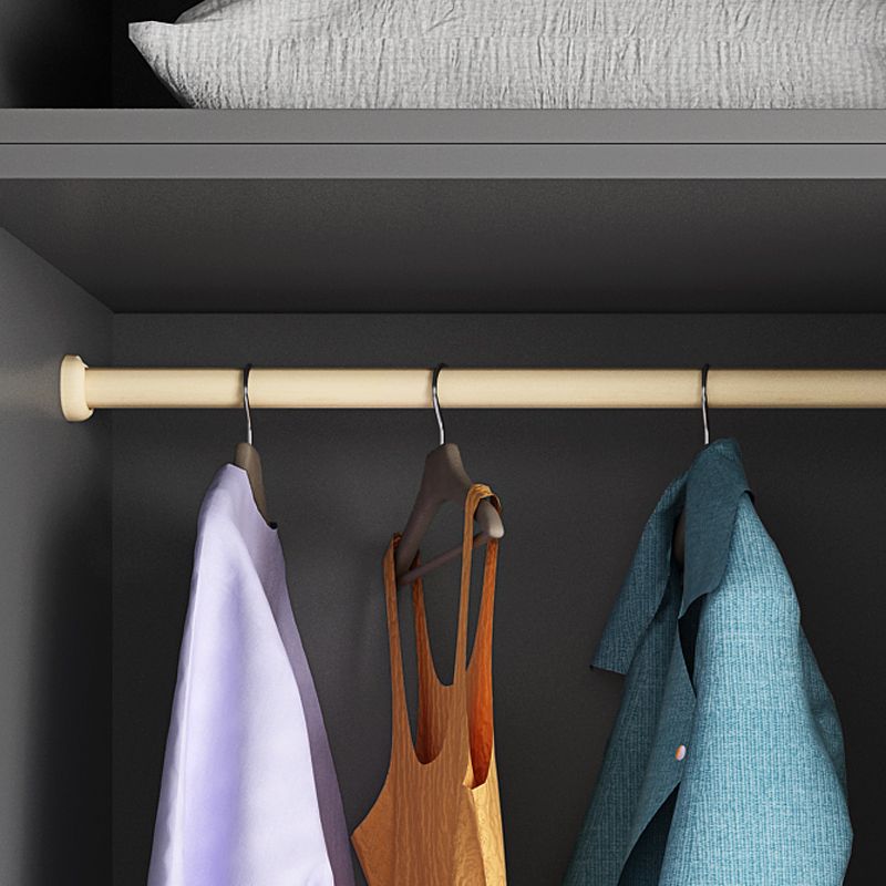 Armoire de couleur gris armoire en bois de chambre à coucher placard avec 1 tiroir