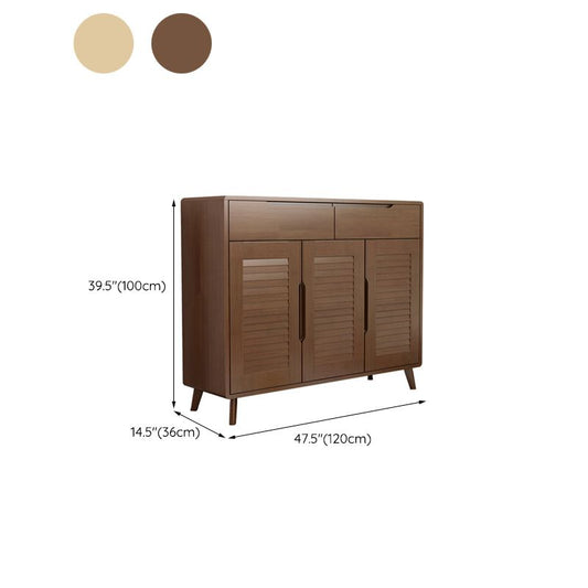 Brown/Natural Door Cabinet 39.37"H Modern Accent Cabinet with Drawers Clearhalo 'Cabinets & Chests' 'cabinets_chests' 'furn' 'furn_cabinets_chests' 'Furniture' 'Living Room Furniture' 1200x1200_a96cb226-e763-43d5-a76b-ef6fc3bfe26e