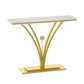 Mesa de sofá de la consola de piedra contemporánea Mesa de metal rectangular para el pasillo