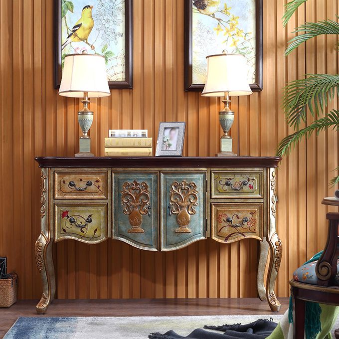 Victoria Wooden Accent Table Free Form Console Sofa Table for Hall Clearhalo 'Console Tables' 'console_tables' 'Entry & Mudroom Furniture' 'furn' 'furn_console_tables' 'Furniture' 1200x1200_a96e0ed8-edb4-41d9-959b-3879be5a9964