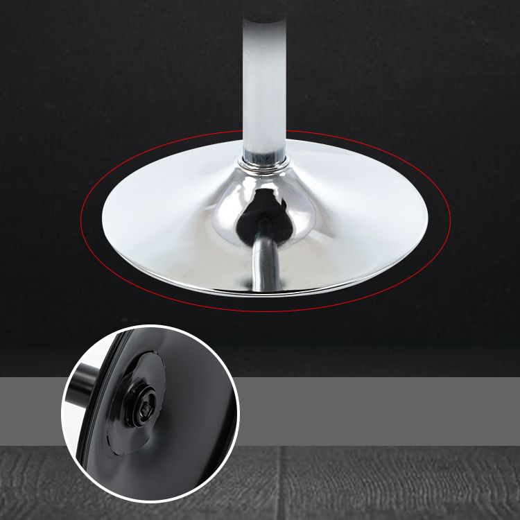 Adjustable Modern Counter Bar Stool Armless Leather Backless Bar Stool with Metal Base Clearhalo 'Bar Furniture' 'Bar Stools' 'bar_stools' 'furn' 'furn_bar_stools' 'furniture_bar_stools' 'Kitchen & Dining Furniture' 'kitchen&dining_furn' 'kitchen' 'kitchen_furn' Furniture' 1200x1200_a96ee81a-3a16-4296-842f-99000c5dfcef