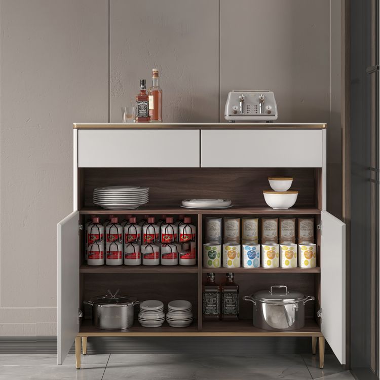 Wood Dining Room Sideboard Cabinet Glam Credenza with Storage and Drawer Clearhalo 'buffet_sideboard' 'Buffets & Sideboards' 'furn' 'furn_buffet_sideboard' 'Furniture' 'furniture_buffet_sideboard' 'Kitchen & Dining Furniture' 1200x1200_a96fb357-fd44-4489-bddf-a289596f56c6