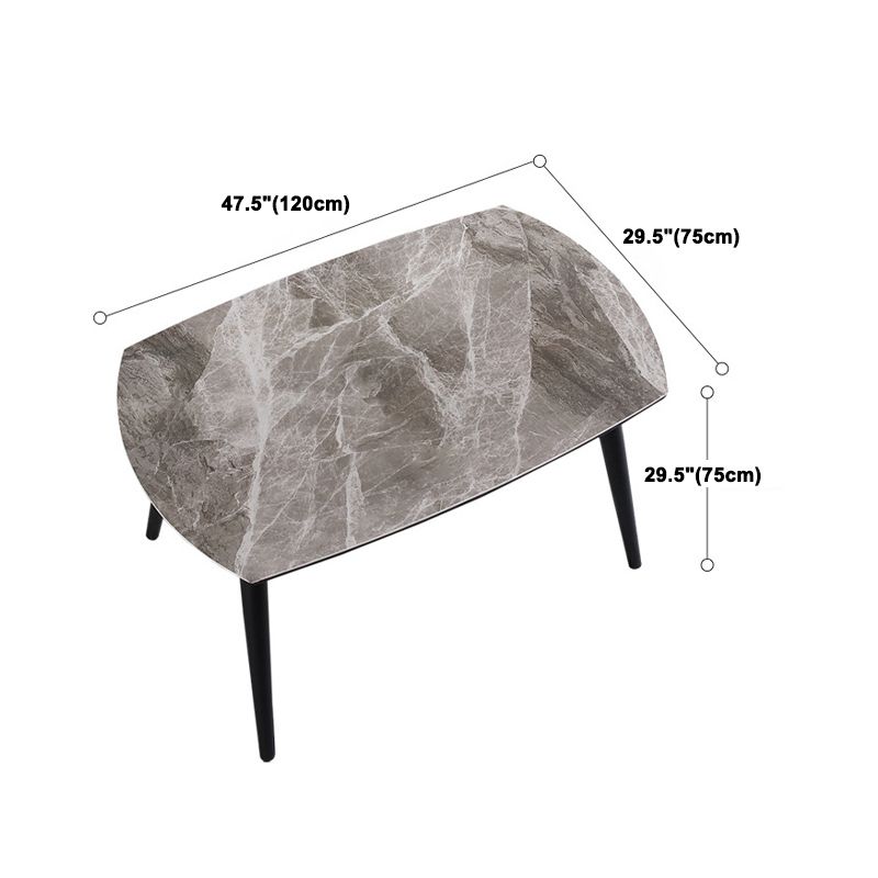 Modern Gray Sintered Stone Dining Table Set 1/4/5/7 Pieces Dining Set for Home Use Clearhalo 'Dining Room Sets' 'Dining Tables & Seating' 'dining_room_set' 'furn' 'furn_dining_room_set' 'Furniture' 'Kitchen & Dining Furniture' 1200x1200_a97019bc-03ee-44b9-90cb-a18953258765