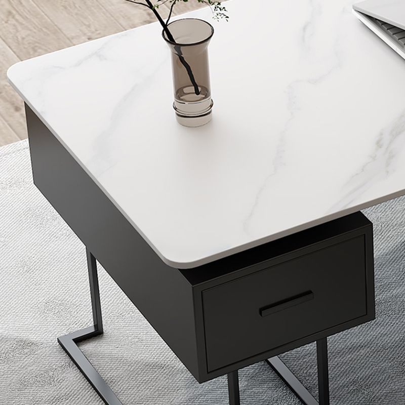 Modern 29,53 "großer Schreibtisch Steinkrümmungsbüro mit 1 Schublade