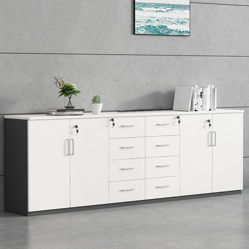 Archivo de archivos nórdicos Estantes de almacenamiento de panel de contraste Cajones de bloqueo de metal Archivo