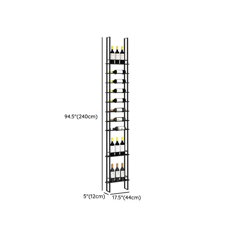 Bouteille à vin de sol moderne et rack de verre en métal rack de vin avec rangement de vin