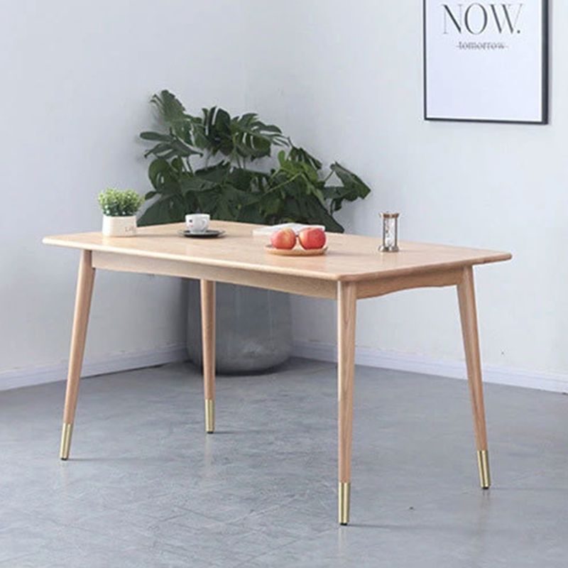 Rectangle White Oak Solid Wood Table Modern Dining Table with 4 Legs for Restaurant Clearhalo ' dining_table' 'Dining Tables & Seating' 'Dining Tables' 'furn' 'furn_dining_table' 'Furniture' 'furniture_dining_table' 'Kitchen & Dining Furniture' 'kitchen&dining_furn' 'kitchen' 'kitchen_dining_table' 1200x1200_a97349c4-1a0a-480a-afc4-46369a358045