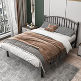 Modern Metal Standard Bed with Metal Legs Bed Frame with Headboard