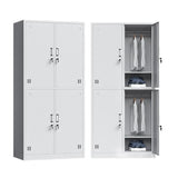 Contemporary Style Steel Wardrobe White Colour Wardrobe Closet with Locks