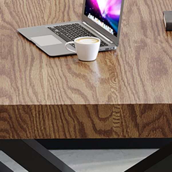 Industrial Massivholz Schreibtisch Trestle Basis 29.53 "hoher Büroschreibtisch