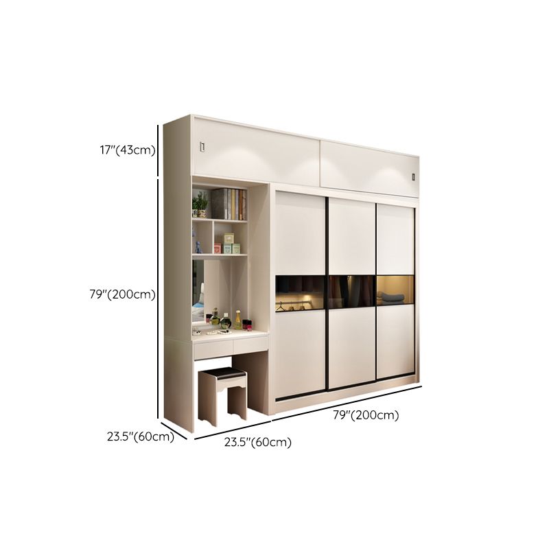 Contemporary Home Engineered Wood Wardrobe Freestanding Wardrobe Closet Clearhalo 'Armoires & Wardrobes' 'armoires_wardrobes' 'Bedroom Furniture' 'furn' 'furn_armoires_wardrobes' 'Furniture' 1200x1200_a978a70a-3f8a-4e2d-917c-cd95da00c4ad