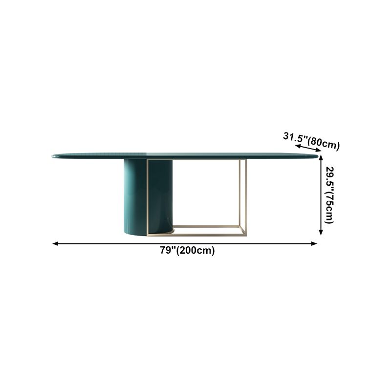 Modern Pine Wood Table in Green for Restaurant Rectangle Dining Table with Trestle Base Clearhalo 'Dining Tables & Seating' 'Dining Tables' 'dining_table' 'furn' 'furn_dining_table' 'Furniture' 'furniture_dining_table' 'Kitchen & Dining Furniture' 'kitchen' 'kitchen_dining_table' 1200x1200_a97b0241-a1fc-4121-8c03-fe2bac0cf264