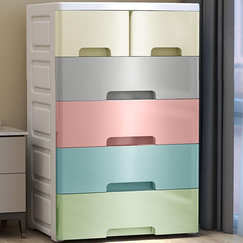 Modern Storage Cabinet with Drawer Plastic Wardrobe Armoire for Home