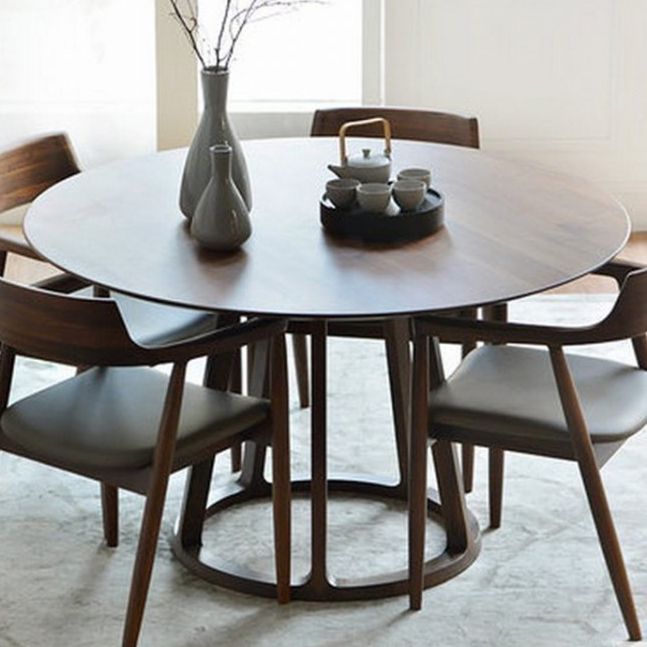 Simplicity Home Solid Wood Dining Table Round Shape Dining Table with Pedestal Base Clearhalo ' dining_table' 'Dining Tables & Seating' 'Dining Tables' 'furn' 'furn_dining_table' 'Furniture' 'furniture_dining_table' 'Kitchen & Dining Furniture' 'kitchen&dining_furn' 'kitchen' 'kitchen_dining_table' 1200x1200_a97c928a-9fb0-41ed-aa1d-c841c10f71d8