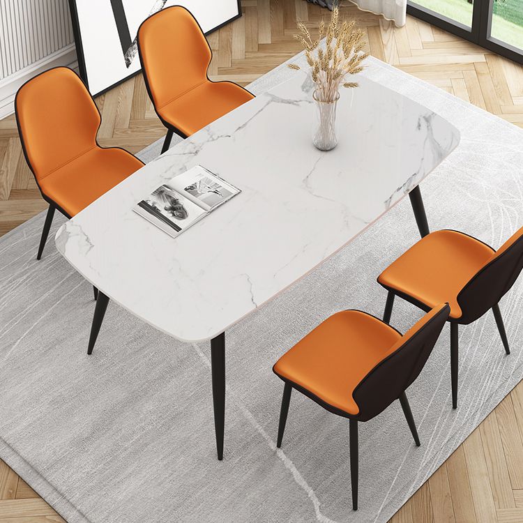 Contemporary Restaurant Leather Side Chair Matte Finish Parsons Dining Chair Clearhalo ' kitchen&dining_furn' 'Dining Chairs' 'Dining Tables & Seating' 'dining_chair' 'furn' 'furn_dining_chair' 'Furniture' 'furniture_dining_chair' 'Kitchen & Dining Furniture' 'kitchen' 1200x1200_a97e5901-57c6-4cea-af22-f6a8acc09567