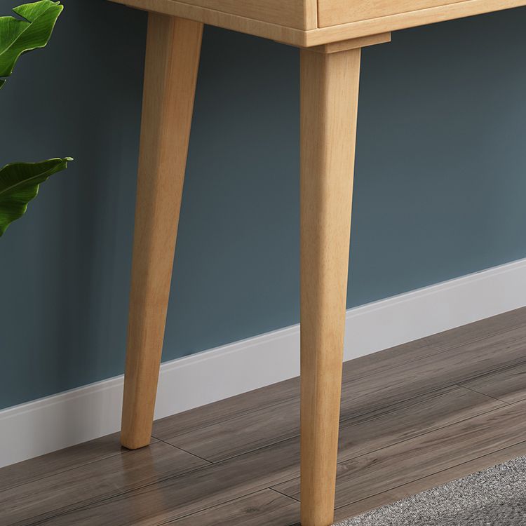 Tavolo da trucco scandinavo in legno massiccio set 1 tavolo da toeletta da top-top cassetto