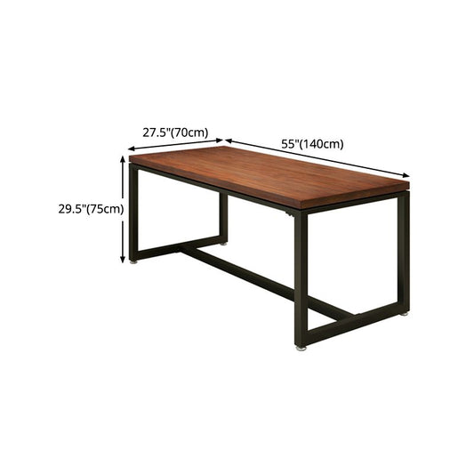 Solid Wood Dining Table Industrial Dining Table with Black Frame Clearhalo 'Dining Tables & Seating' 'Dining Tables' 'dining_table' 'furn' 'furn_dining_table' 'Furniture' 'furniture_dining_table' 'Kitchen & Dining Furniture' 'kitchen' 'kitchen_dining_table' 1200x1200_a97fc8fc-2779-46ed-8e75-36c8a216b040