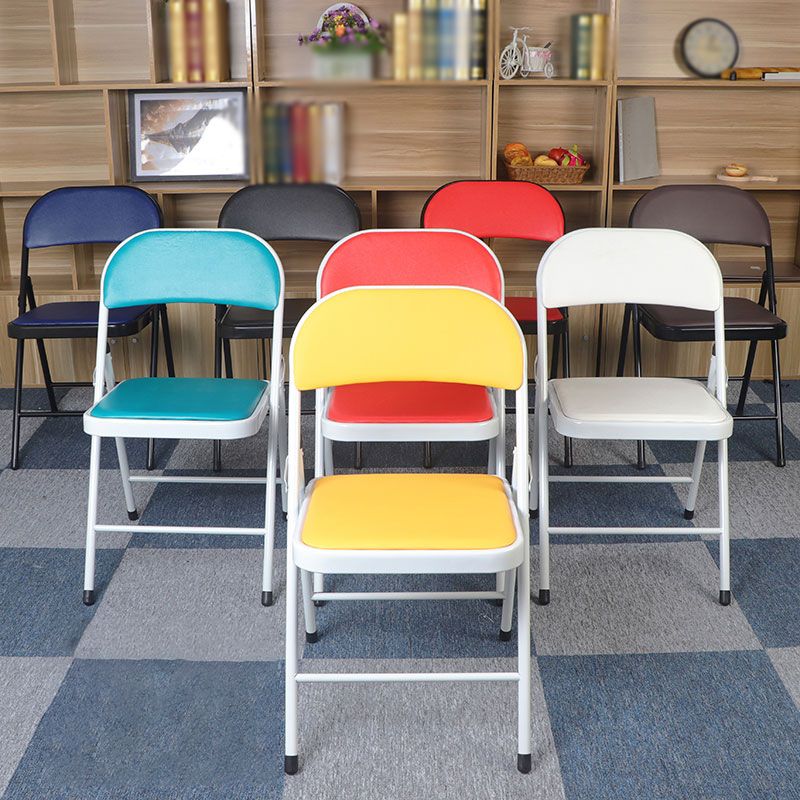 Modern Indoor-Outdoor Metal Home Side Chair Armless Folding Open Back Dining Side Chair Clearhalo ' kitchen&dining_furn' 'Dining Chairs' 'Dining Tables & Seating' 'dining_chair' 'furn' 'furn_dining_chair' 'Furniture' 'furniture_dining_chair' 'Kitchen & Dining Furniture' 'kitchen' 1200x1200_a980547e-d207-412b-8492-7006443e903c