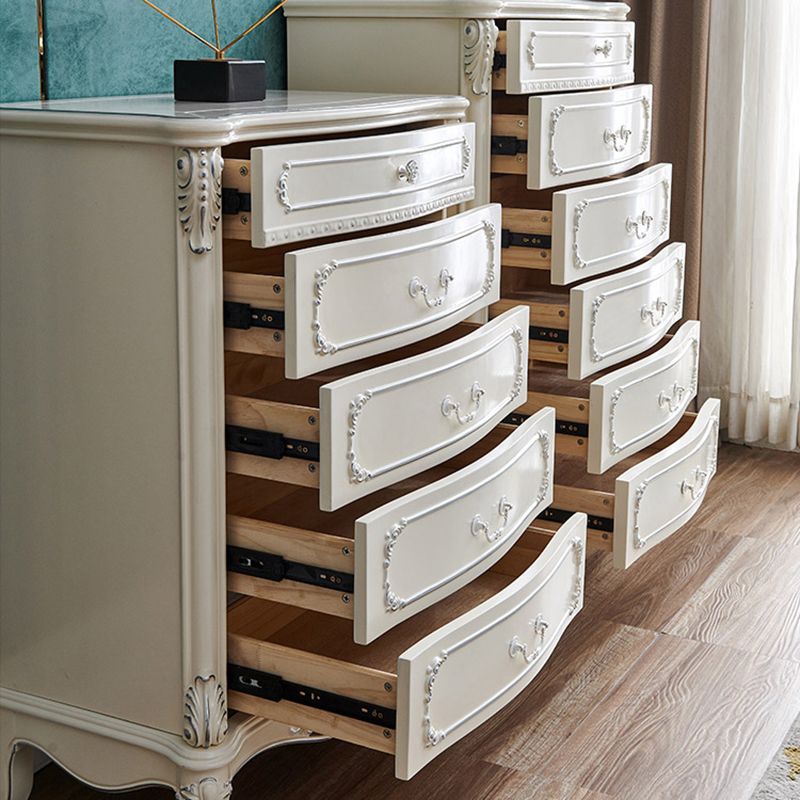 White Sold Wood Buffet Server soggiorno a buffet moderno con cassetti